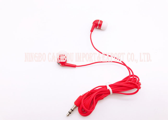 Auriculares internos bajos rojos estéreos/auriculares bajos extremos conectores de 3,5 milímetros