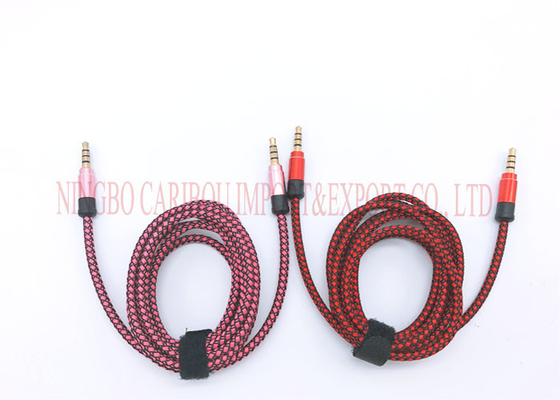3,5 conector de aluminio colorido cable/3,5 del cable del estéreo de extensión del audio